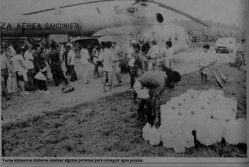 Imágenes de las operaciones humanitarias realizadas por las fuerzas armadas de Nicaragua en 1991 en la provincia de Limón, en Costa Rica. LA PRENSA/CORTESIA