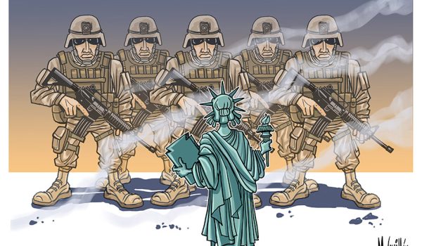 Caricatura 10-06-2025 / Democracia ante las Fuerzas Armadas en USA