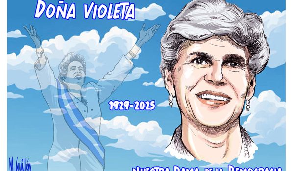 Caricatura 15-06-2025 / Fallece Doña Violeta, la Dama de la Democracia Nicaragüense