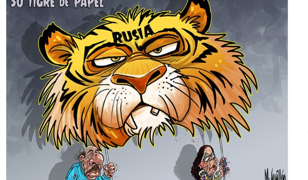 Caricatura 22-06-2025 / Rusia es el tigre de papel de la dictadura Ortega Murillo