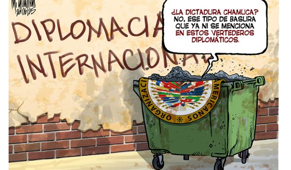 Caricatura 27-06-2025 | Basura de la dictadura excluida del basurero OEA