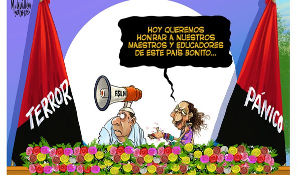 Caricatura 30-06-2025 / homenaje de la dictadura al «maestro»