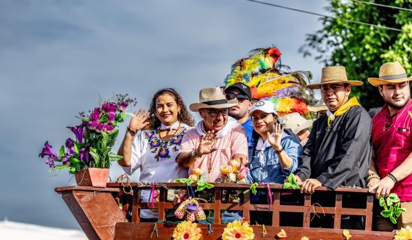 Rosario Murillo, la encargada de dar a conocer el programa de las fiestas patronales de Santo Domingo