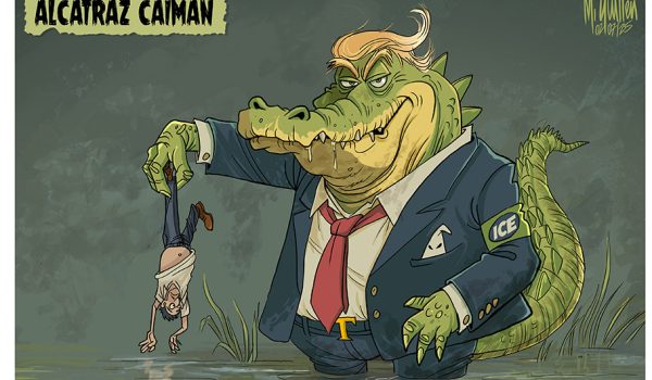 Caricatura 03-07-2025 | El Alcatraz Caimán, cárcel de inmigrantes de Trump