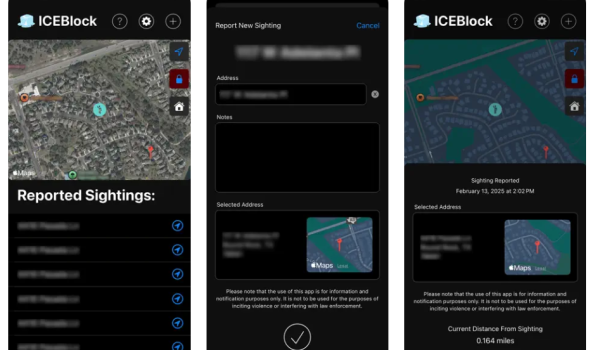 Aplicación ICE BLOCK. Foto: Capturas divulgadas en la App Store de Apple.