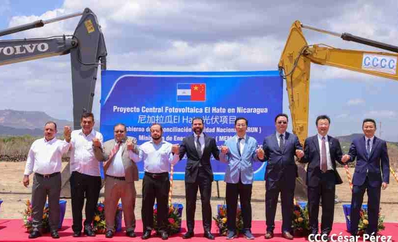 Inauguración de las obras Planta Fotovoltaica El Hato en Ciudad Darío. Foto tomada del portal oficial El 19 Digital 