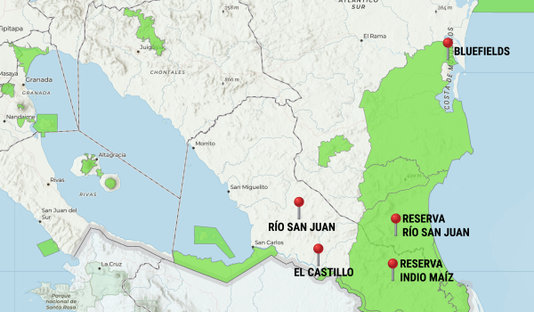 Ortega abre un nuevo distrito minero en un área protegida de la Reserva de Biosfera de Río San Juan