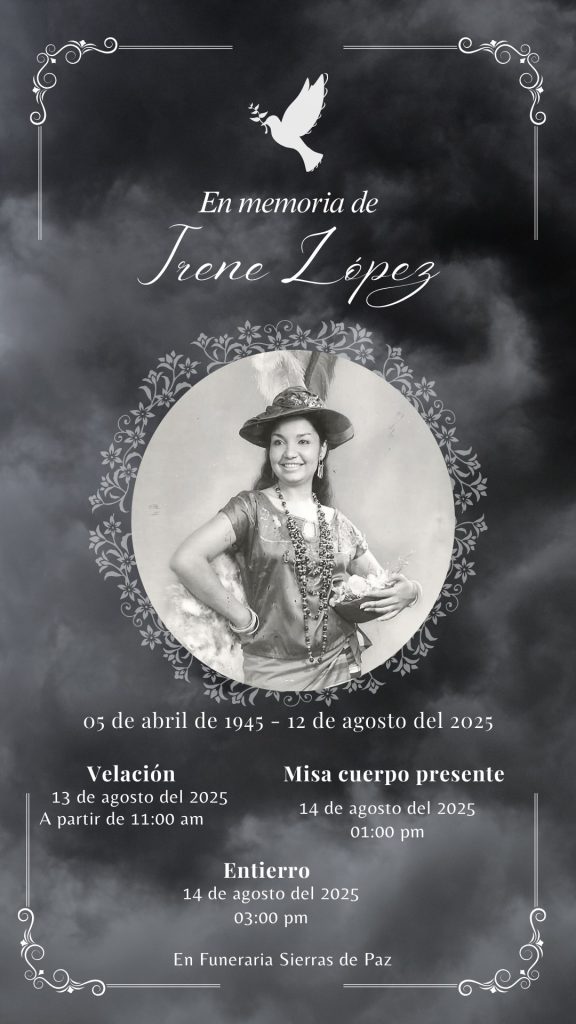 Detalles del sepelio de Irene López. Foto: Facebook