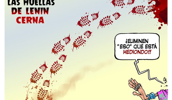 Caricatura 11-08-2025 / Las huellas de Lenin Cerna