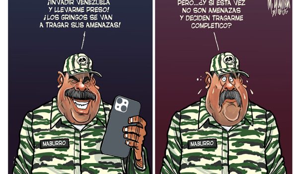 Caricatura 25-08-2025 / Las amenazas de tragarse al dictador Maburo