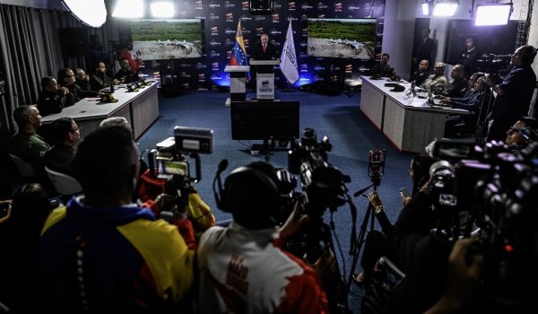Conferencia de prensa del gobierno venezolano