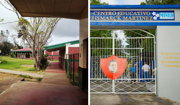 Dictadura inaugura el «Centro Educativo Bismarck Martínez», montado sobre un colegio robado