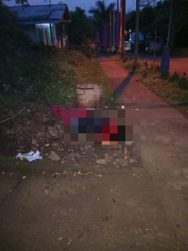 Denis José Requene Bosquez. fue encontrado asesinado en la calle principal de Boca de Sábalo, El Catillo, departmento de Río San Juan de Nicaragua. LA PRENSA/ Foto tomada de Radio 580.
