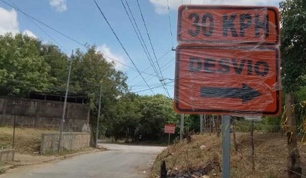Alcaldía de Managua inicia señalización de la vía alterna que se usará por la construcción del paso a desnivel de Nejapa
