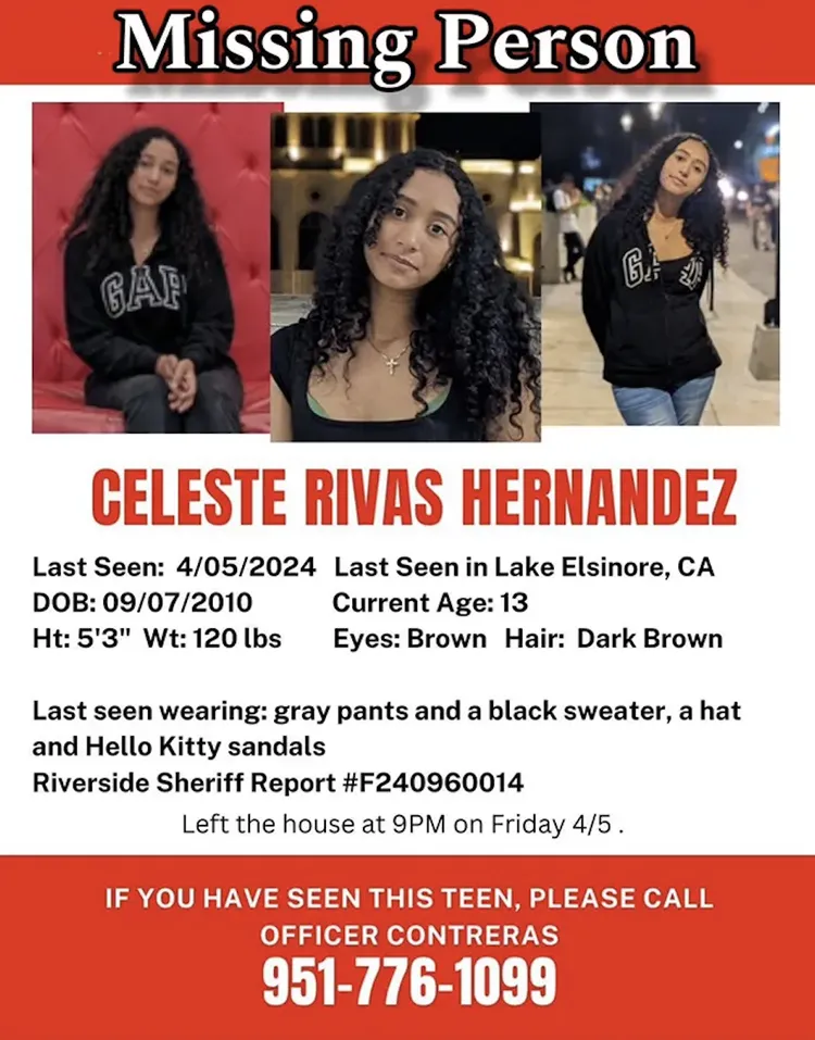 Afiche de la desaparición de Celeste Martínez