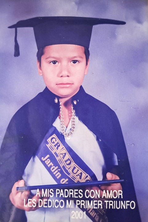 Yerri Estrada cuando se graduó de preescolar en San José, Costa Rica. LA PRENSA/ TOMADA DE REDES SOCIALES
