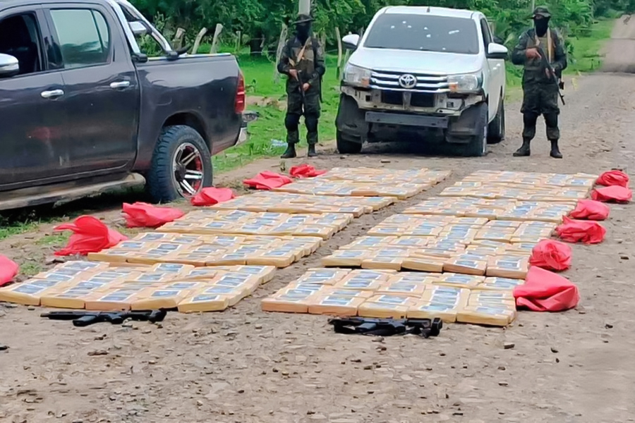 Una incautación de droga del ejército de la dictadura Ortega Murillo. LA PRENSA/ ARCHIVO/ MEDIOS OFICIALISTAS