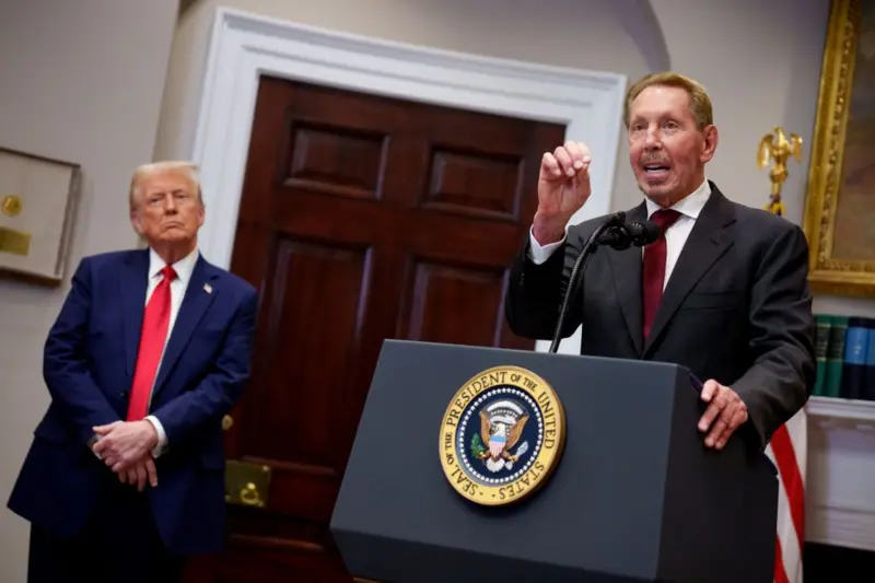 Larry Ellison y Trump