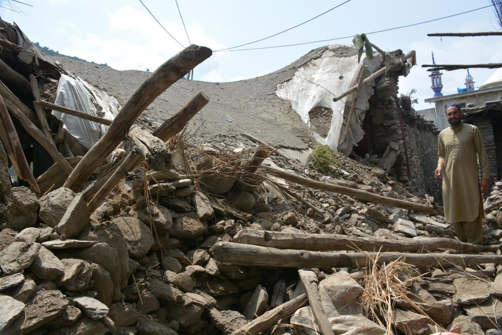 Casa en ruinas en Afganistán