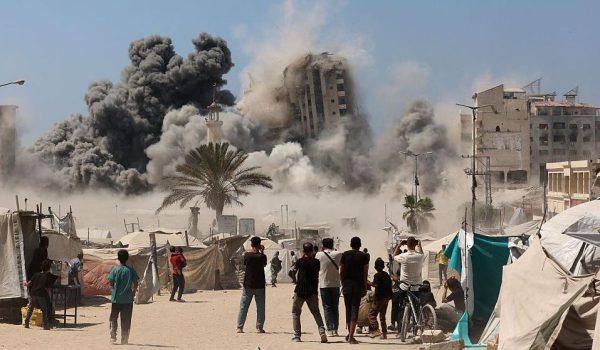 Explosión en una zona de Ciudad de Gaza el pasado 5 de septiembre. Foto: BBC Mundo