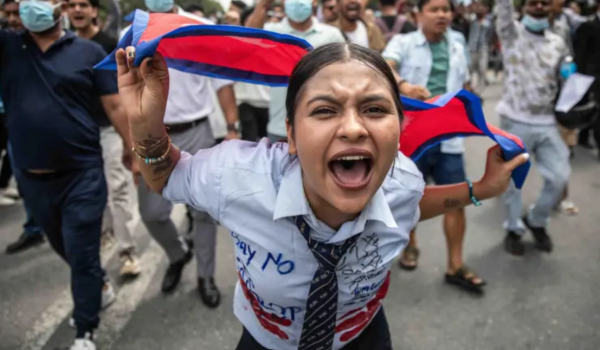 Protesta en Nepal. Foto: Getty Images