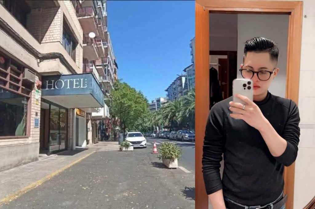 Nicaragüense fue golpeado afuera de un hotel en España. Foto tomada de Facebook.