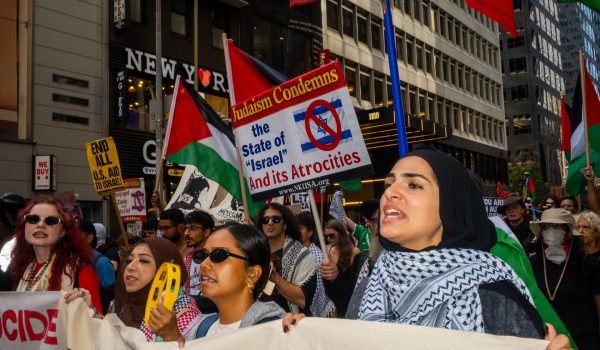 Manifestantes en Nueva York