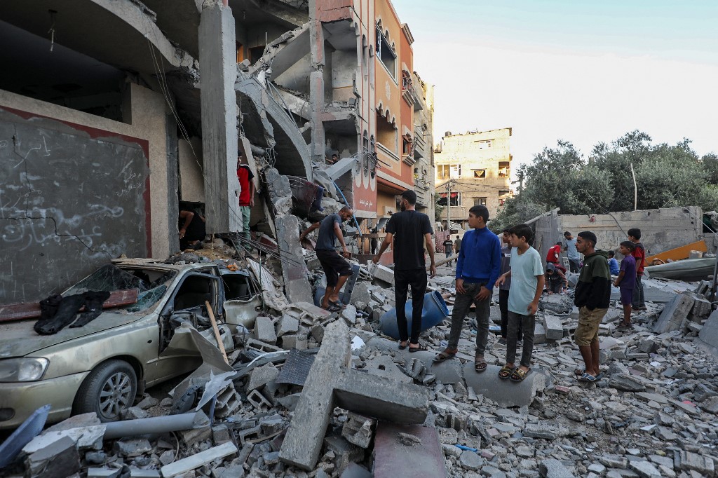 Ruinas en la franja de Gaza