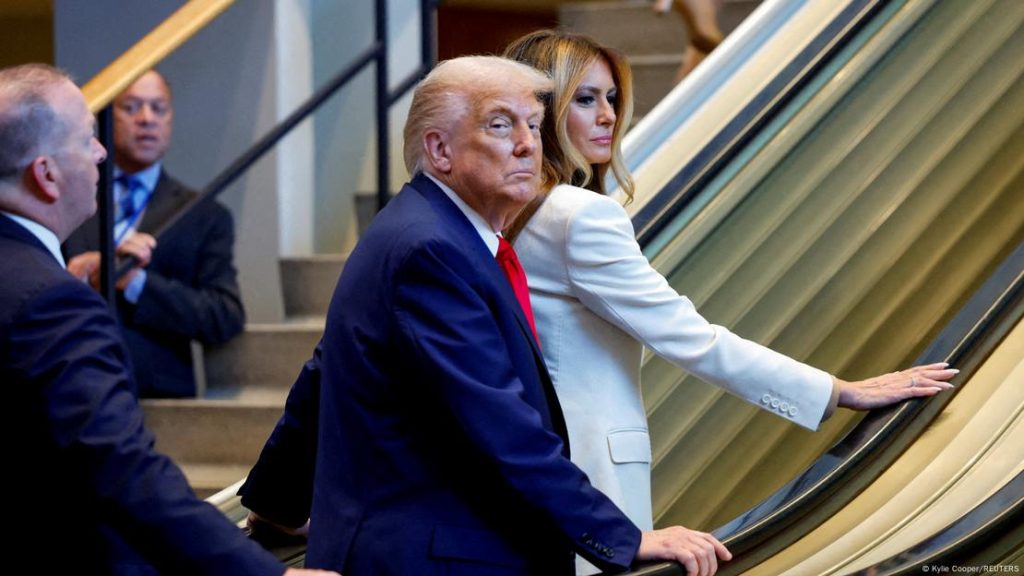 Donald Trump junto a Melania Trump en la ONU
