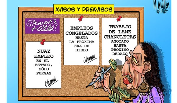 Caricatura 02-10-2025 / Avisos y preavisos chamucos