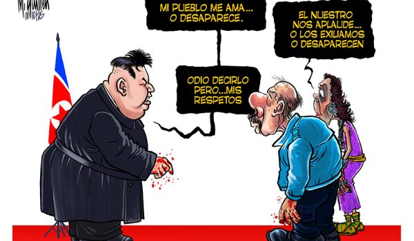 Caricatura 08-10-25 / mis respetos de Norcorea a los chamucos