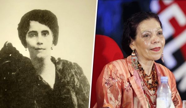 A la izquierda, Rosario Murillo, la esposa del poeta Rubén Darío. A la derecha, Rosario Murillo, la actual codictadora Rosario Murillo, quien gobierna a Nicaragua junto a su esposo Daniel Ortega. LA PRENSA/ ARTE