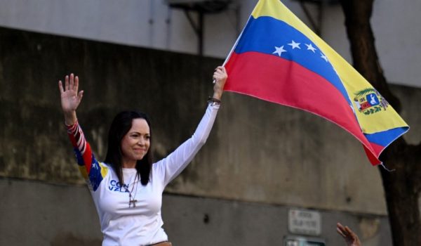 ARCHIVO/ La líder opositora María Corina Machado en una manifestación en Chacao, Caracas, Venezuela. Foto: LA PRENSA/AFP