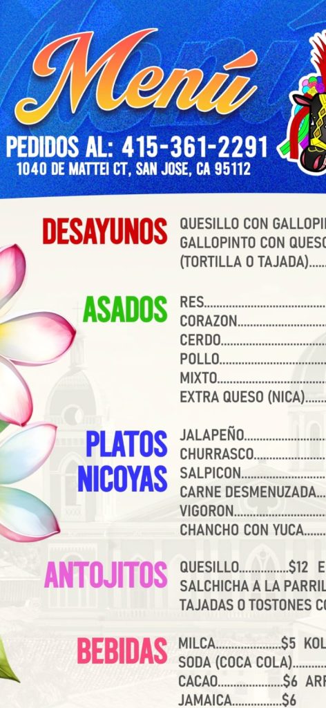 La Cocinita Nica cuenta con un menú variado de comida nicaragüense. Foto: Cortesía