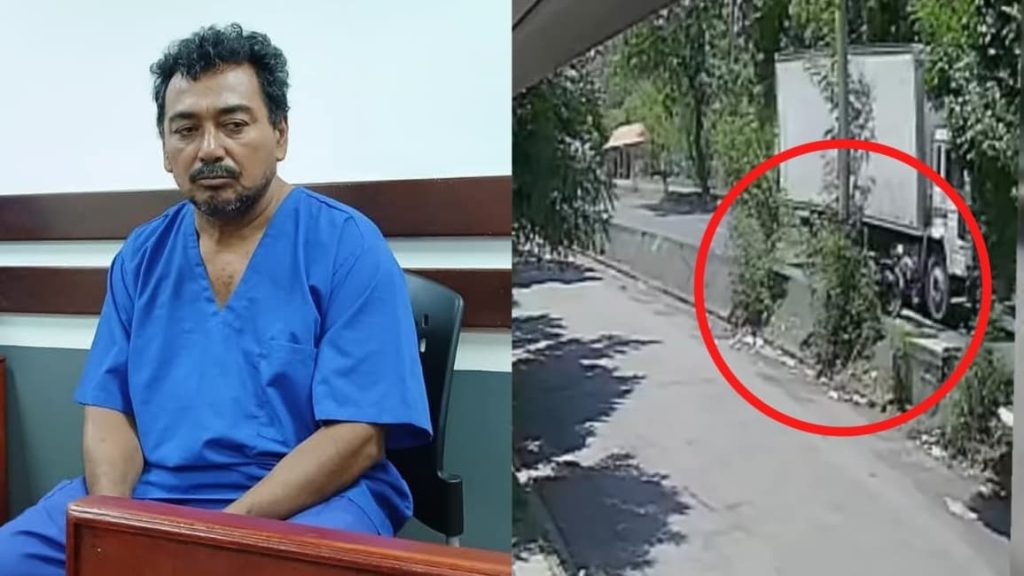 El camionero Jaime José Robles Urbina, de 60 años, acusado por homicidio imprudente en Managua.
