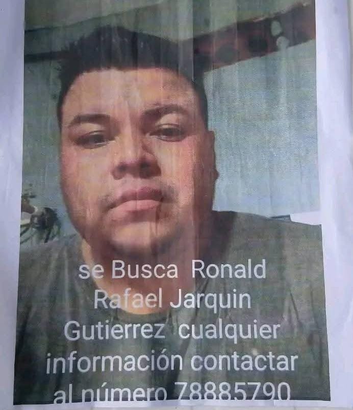 Ronald Rafael Jarquín Gutiérrez, desaparecido desde el pasado sábado. Foto: Parodias Tipitapa/Facebook.
