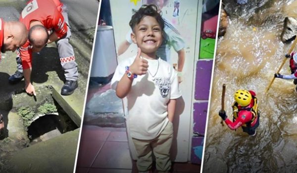 Tras caer en un caño y ser arrastrado por la corriente hacia la alcantarilla, en una noche lluviosa, los cruzrojistas costarricenses buscaron por siete días sin éxito al hijo de la nicaragüense María Lourdes Mangas, Leandro Mangas, en San José, Costa Rica. LA PRENSA/ ARTE