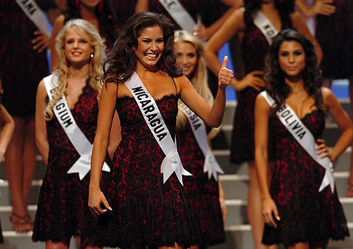 Xiomara Blandino, cuando representó a Nicaragua en el Miss Universo 2007.