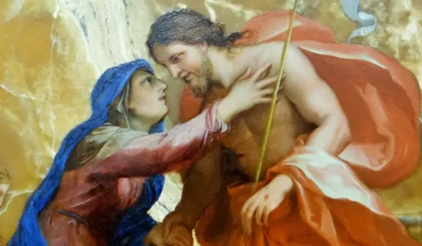 Un cuadro de la primera mitad del siglo XVII representa el encuentro de María con Jesús.