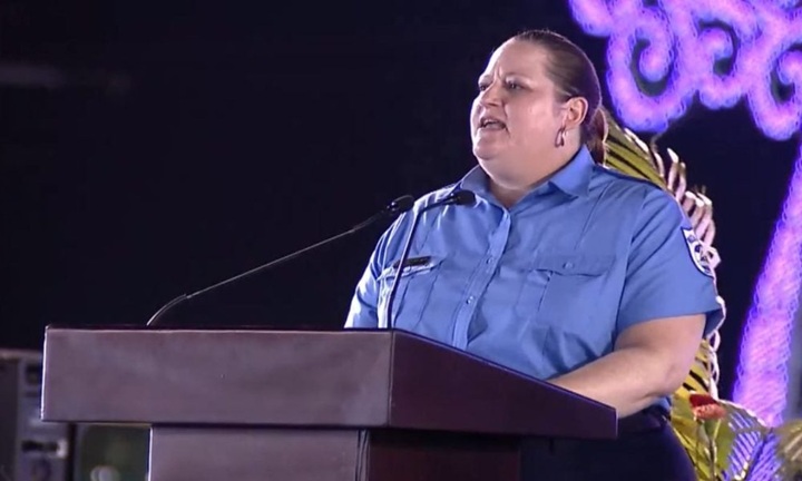 Coronel Kinloch ahora viste de policía por una disposición de los Ortega Murillo. LA PRENSA/ TOMADA DE REDES SOCIALES