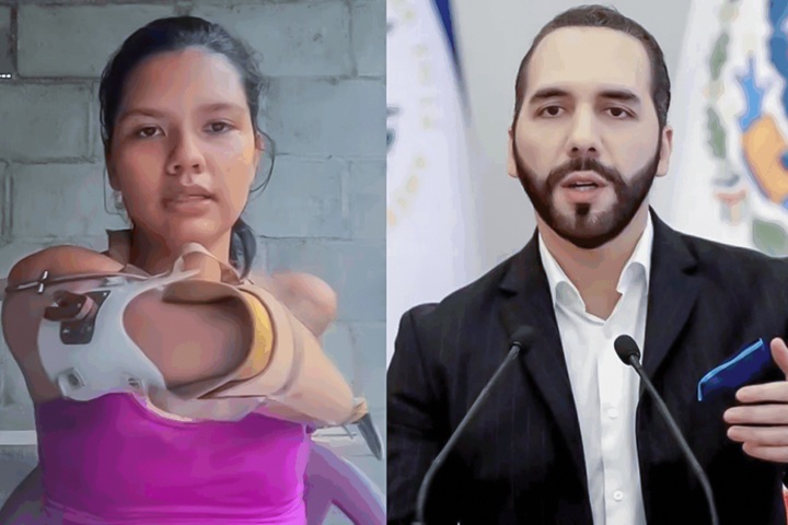 El presidente salvadoreño Nayib Bukele le mandó un mensaje de apoyo a Karla Castellón. LA PRENSA/ TOMADA DE REDES SOCIALES