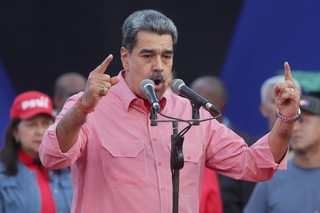 Fotografía de archivo que muestra al presidente de Venezuela, Nicolás Maduro, hablando durante un evento en Caracas (Venezuela). EFE/ Miguel Gutiérrez/ ARCHIVO