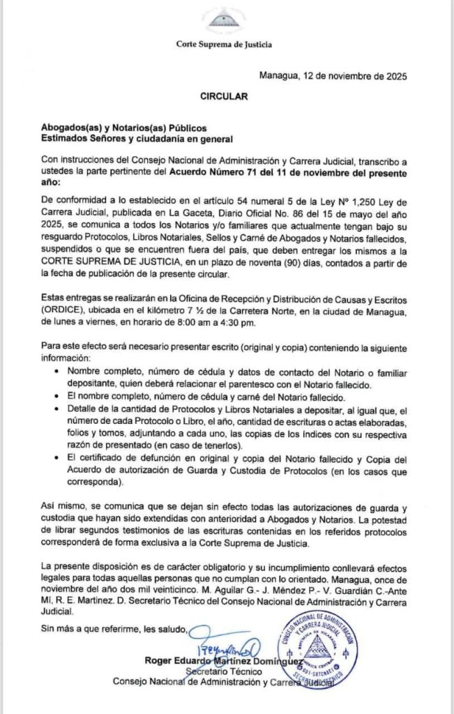 Circular del Poder Judicial sobre protocolos juidiciales