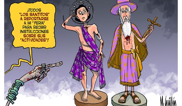Caricatura 13-11-2025 / Los santitos a reportarse