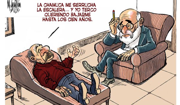 Caricatura 27/11/2025 / Bajarse de la escalera hasta los 100