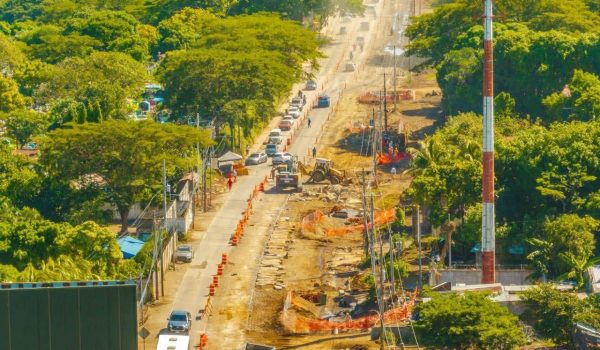 Obras en el paso a desnivel de Nejapa
