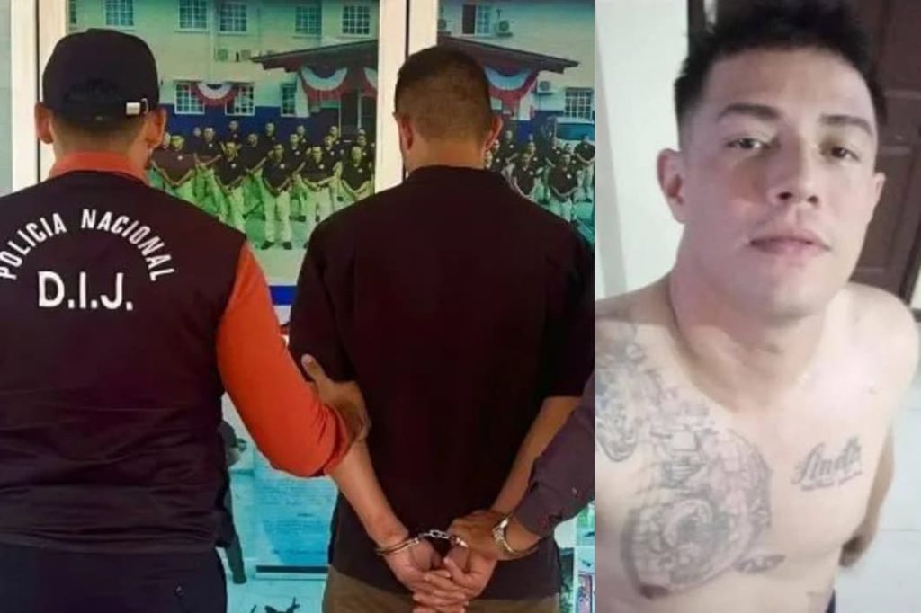 Panameño apellidado González Acuña, acusado del femicidio de nicaragüense Perla Lagos, en Costa Rica. Foto: RetenChiriqui/Facebook.
