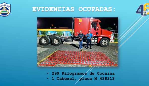 Policía incauta 299 kilogramos de cocaína a conductor de cabezal, en Estelí