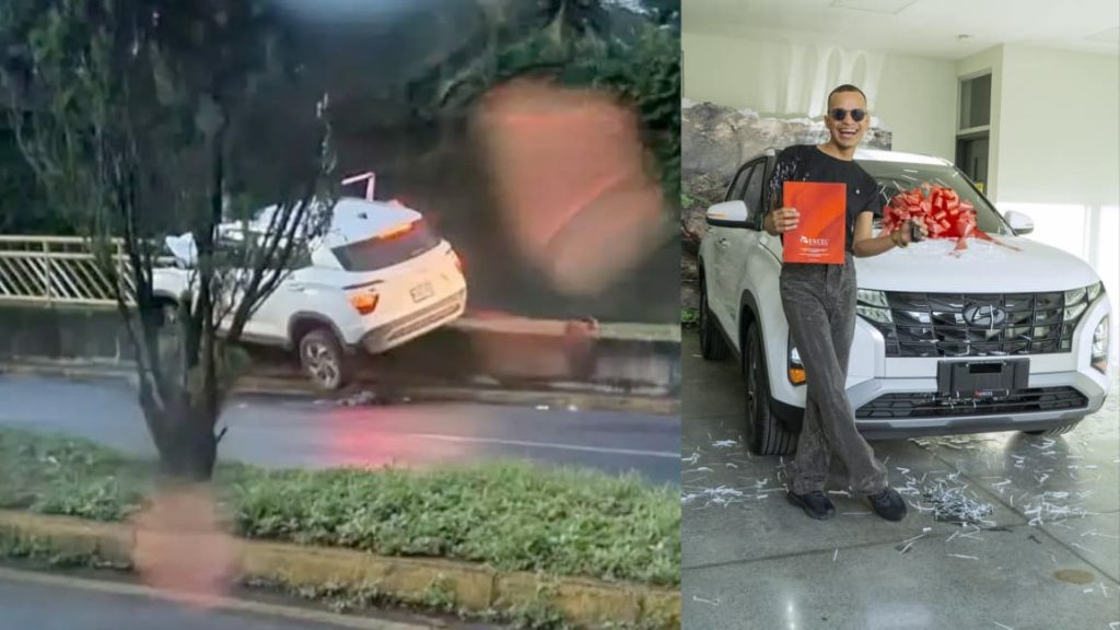 Juan Pablo México Aguilar, mejor conocido en redes sociales como La Juan Pablo, sufre accidente de tránsito en Managua. Foto: oficialista Radio Ya/Facebook La Juan Pablo.