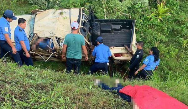 Un matrimonio y un acompañante mueren tras volcarse la camioneta en la que viajaban